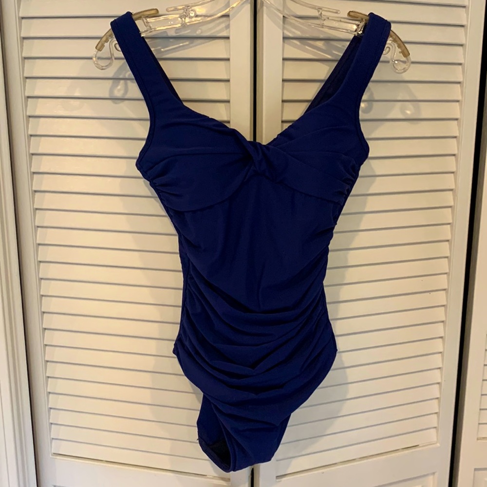 Woman’s MiracleSuit One-piece bathing suit.